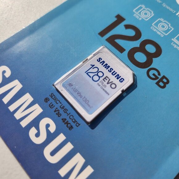 NEW Samsung Evo Plus 128 GM SD Card SDXC for DSLR Camera Laptop Accessories 130 - Picture 3 of 12